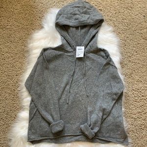 NWT Brandy Melville Grey Wool Hoodie Giovanna Knit